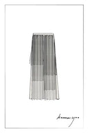 Hilda Ruched Asymmetric Fringe Skirt