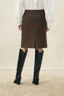 Gerader Midirock „Honora“ aus Wollmischung