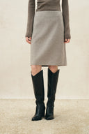 Gerader Midirock „Honora“ aus Wollmischung