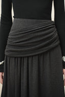 Asymmetrischer Midi-Rock „Ines“ mit Stretch-Strick