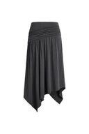 Asymmetrischer Midi-Rock „Ines“ mit Stretch-Strick