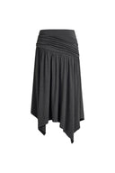 Asymmetrischer Midi-Rock „Ines“ mit Stretch-Strick