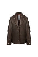 Irina Vintage Bikerjacke aus veganem Leder
