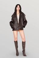 Irina Vintage Bikerjacke aus veganem Leder