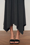 Isabella Smocked Drape Sleeveless Dress in Brushed Cotton Blend