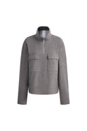 Isadora Half Zip Knit Top in Wool Blend
