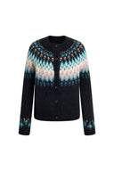Isla Fair Isle Cardigan in Alpaca Blend