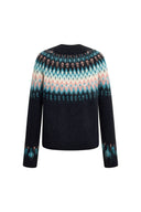 Isla Fair Isle Cardigan in Alpaca Blend