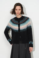 Isla Fair Isle Cardigan in Alpaca Blend