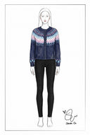 Isla Fair Isle Cardigan in Alpaca Blend