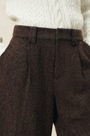 Isla Flecked Bermuda Tailored Shorts in Wool Blend