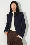 Ivy Herringbone Cinched Waist Jacket
