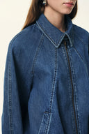 Janet 90s Inspired Ballon Jacket in Cotton Denim