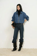 Janet 90s Inspired Ballon Jacket in Cotton Denim