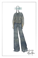 Janet 90s Inspired Ballon Jacket in Cotton Denim