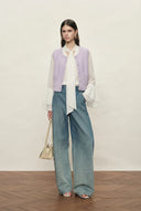 Jinelle Textured Sleeveless Vest Top in Cotton Knit