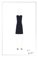 Joanne Jeweled Collar Sleeveless Dress Acetate Blend