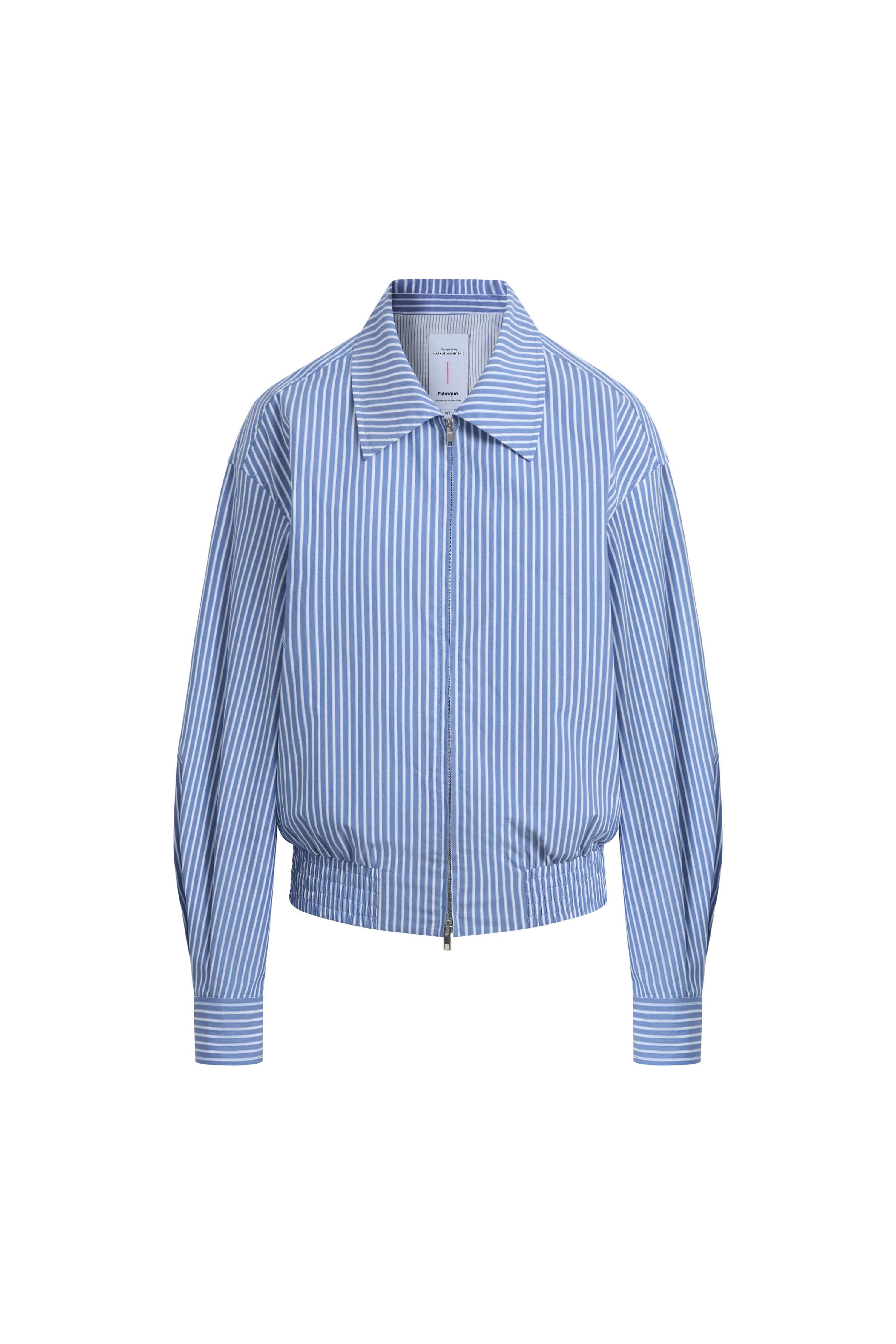 Josephine Striped Shirt Jacket in Cotton Blend – fbrq.com