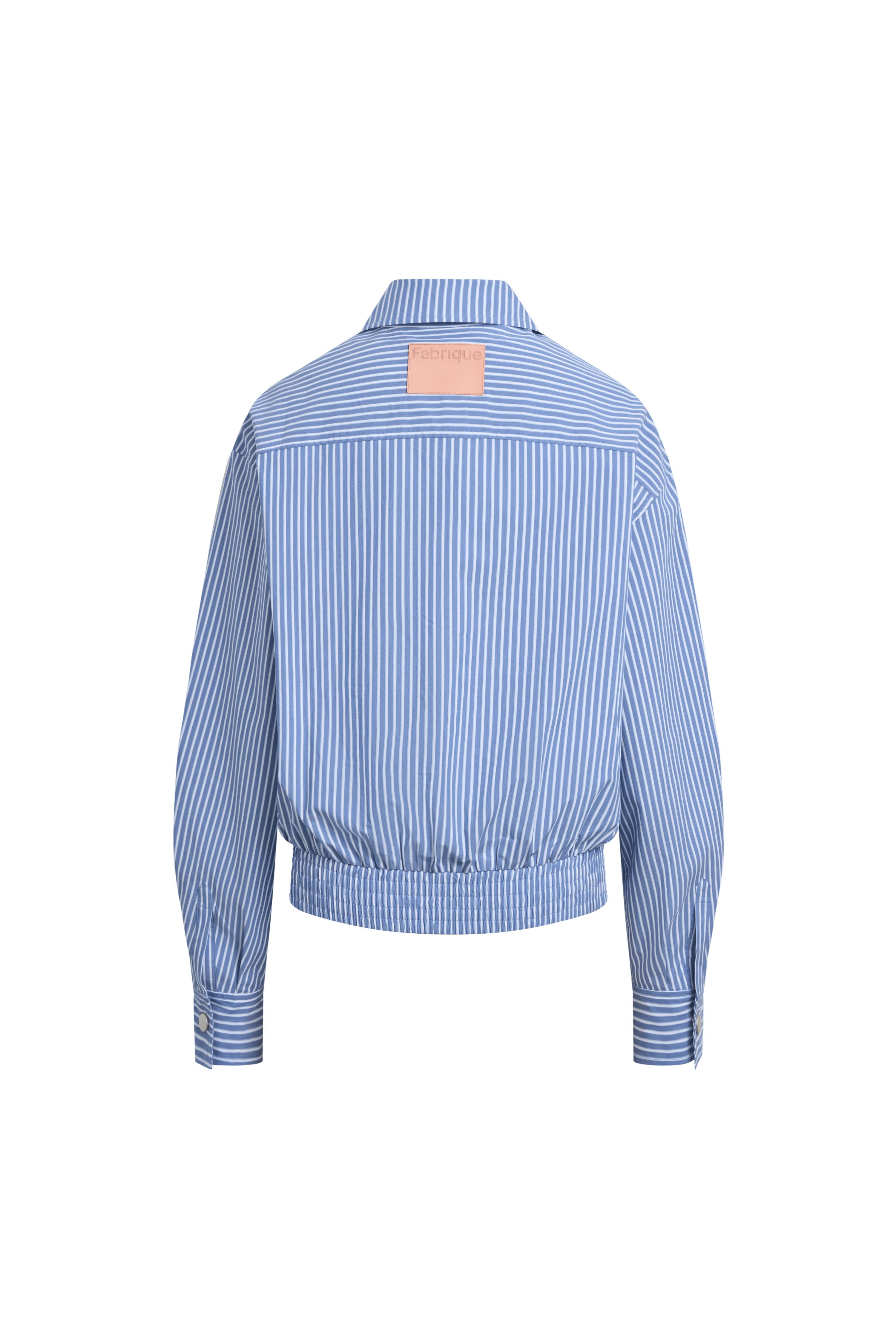 Josephine Striped Shirt Jacket in Cotton Blend – fbrq.com
