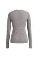 Kaia Slim Fitted Top in Dense Rib Knit