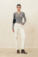 Kaia Slim Fitted Top in Dense Rib Knit