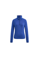 Kira Half Placket Top in Wool Blend