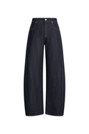 Jeans Lark Contrast Stitch con pierna tipo barril en denim de algodón