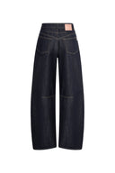 Jeans Lark Contrast Stitch con pierna tipo barril en denim de algodón