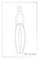 Jeans Lark Contrast Stitch con pierna tipo barril en denim de algodón