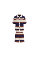 Laurel & Mina Crochet Cardigan and Shorts Set in Cotton-Linen Knit