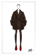 Layla Lightweight Cape Style Coat in Vegan Leather