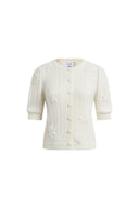 Léa Floral Embroidery Cardigan in Alpaca Blend
