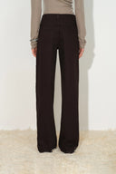 Lim Tape Trim Wide Leg Jeans in Cotton Denim