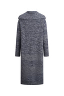 Langer Cardigan mit Hornknöpfen im Stil von Linnea aus Wollmischung