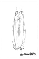 Liora Crystal Embellished Crochet Argyle Jeans