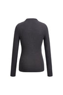 Lyra top met geplooide details en een geaccentueerde taille van een wolmix