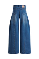 Manon Seams Soft Barrel Leg Jeans in Cotton Denim
