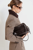 Marais Soft Boston Medium Bag in Waxed Leather