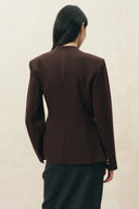 Marora Wrap Look Cinched Blazer in Wool Blend