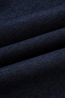 Maya Leren patchwork jas in raw tencel denim