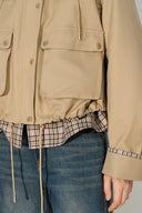 Mckenna Detachable Hood Layered Utility Jacket