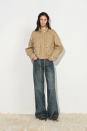 Mckenna Detachable Hood Layered Utility Jacket