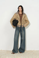 Mckenna Detachable Hood Layered Utility Jacket