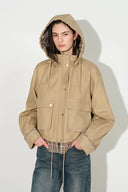 Mckenna Detachable Hood Layered Utility Jacket