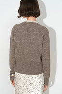 Mckenna Faux Layered Lace Panel Cardigan in Alpaca Blend