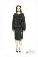 Megan Crystal Embellished Belted Cardigan in Wool Blend
