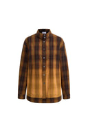 Meliora Gradient Plaid Faux Layered Shirt in Lightweight Flannel