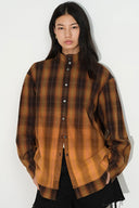Meliora Gradient Plaid Faux Layered Shirt in Lightweight Flannel