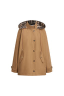 Merit Detachable Hood Check Panel Jacket