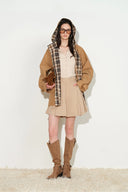 Merit Detachable Hood Check Panel Jacket
